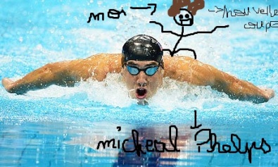 US swimmer Michael Phelps competes in th